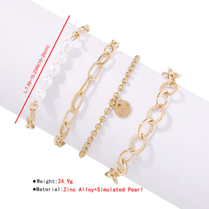 Fashion Jewelry Geometric Pearl Retro Jewelry Women