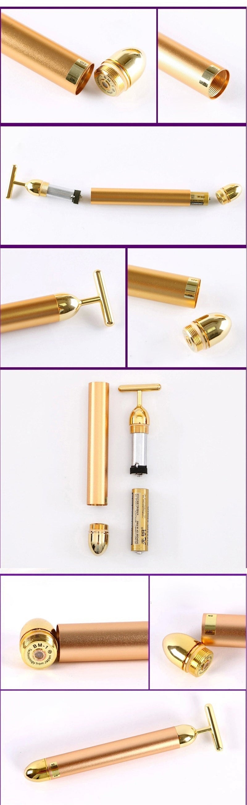 24K Gold Vibrating Facial Massager