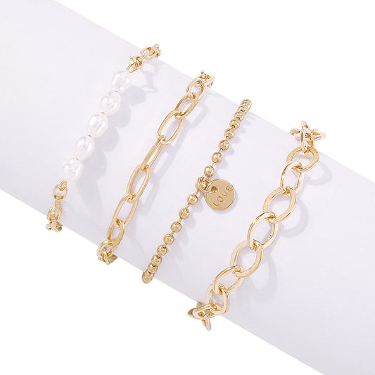 Fashion Jewelry Geometric Pearl Retro Jewelry Women